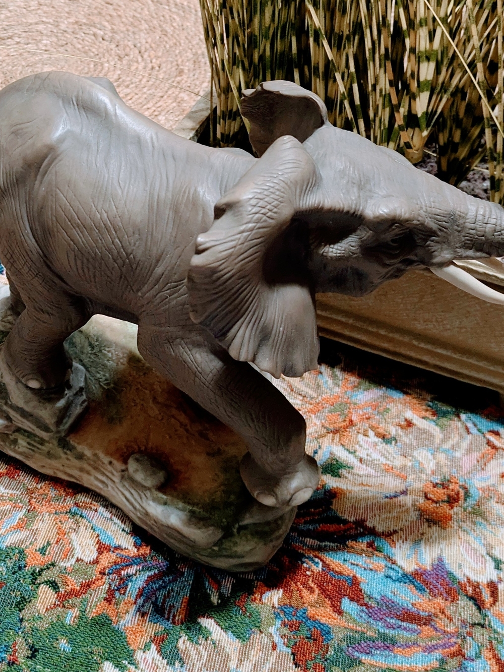 Vintage BOEHM Gray African Elephant Sculpture Decorative Home Accent. # 200-44